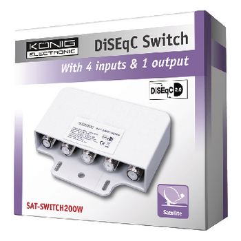 SAT-SWITCH200W Diseqc switch 4/1 950-2300 mhz Verpakking foto